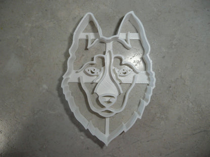 Husky Dog Face Detailed Double Coat Working Sled Breed Cookie Cutter USA PR3851