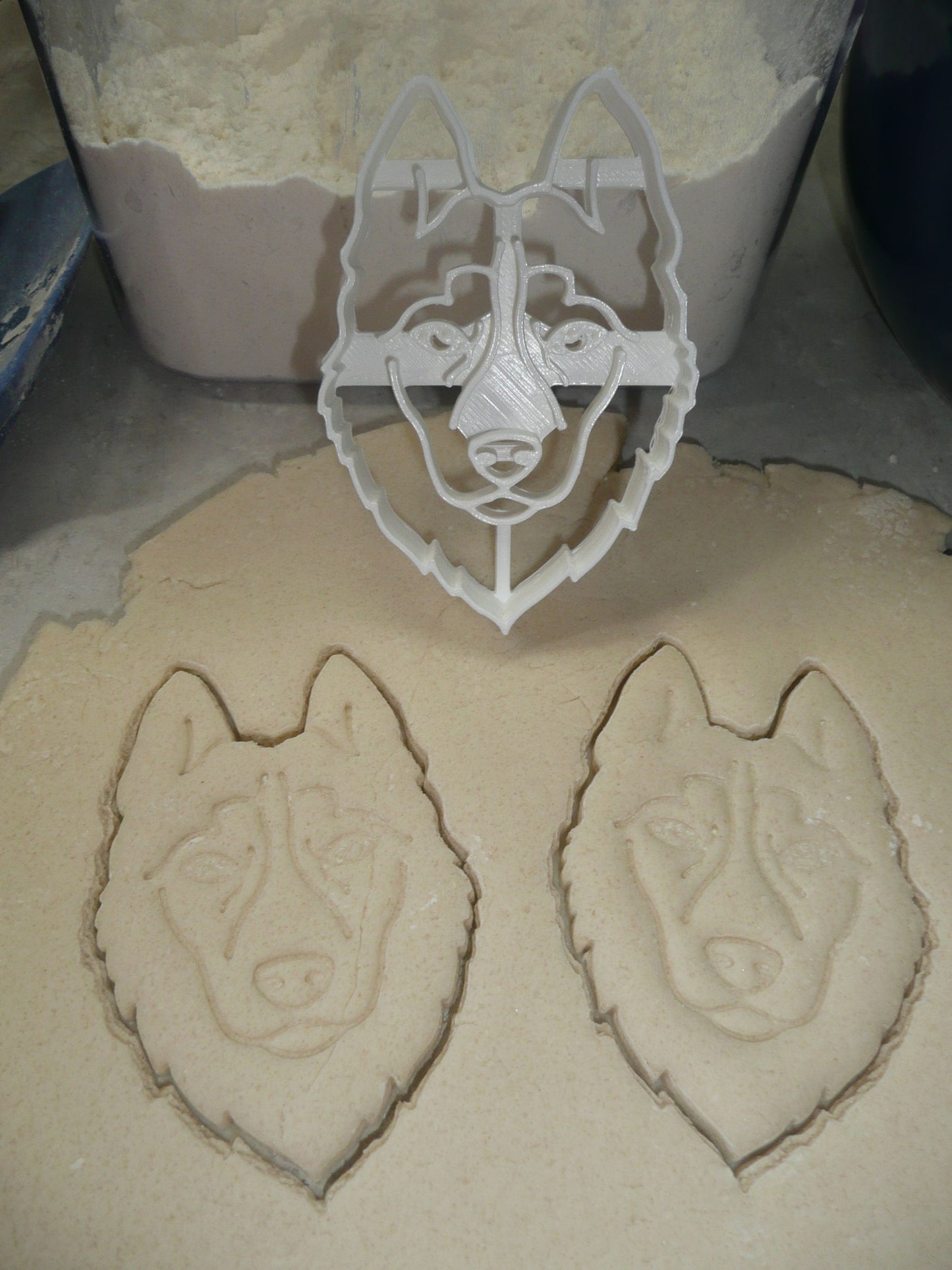 Husky Dog Face Detailed Double Coat Working Sled Breed Cookie Cutter USA PR3851