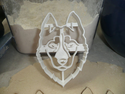 Husky Dog Face Detailed Double Coat Working Sled Breed Cookie Cutter USA PR3851