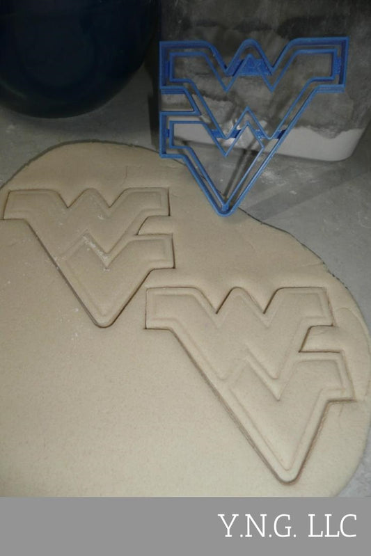 West Virginia University WVU WV Letters Cookie Cutter USA PR3884