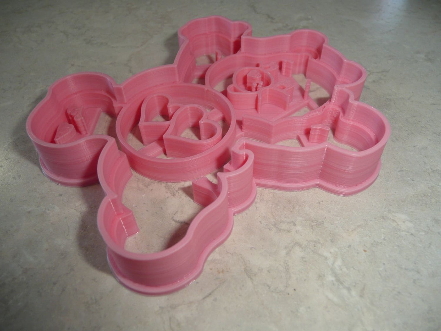 Love-A-Lot Bear Pink Hearts Care Bears Cookie Cutter Made in USA PR3991