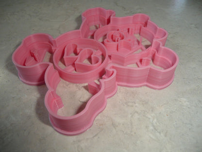 Love-A-Lot Bear Pink Hearts Care Bears Cookie Cutter Made in USA PR3991