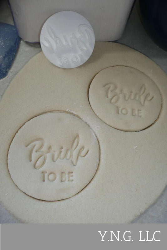 Bride To Be Words Fun Font Bridal Shower Cookie Stamp Embosser USA PR4003