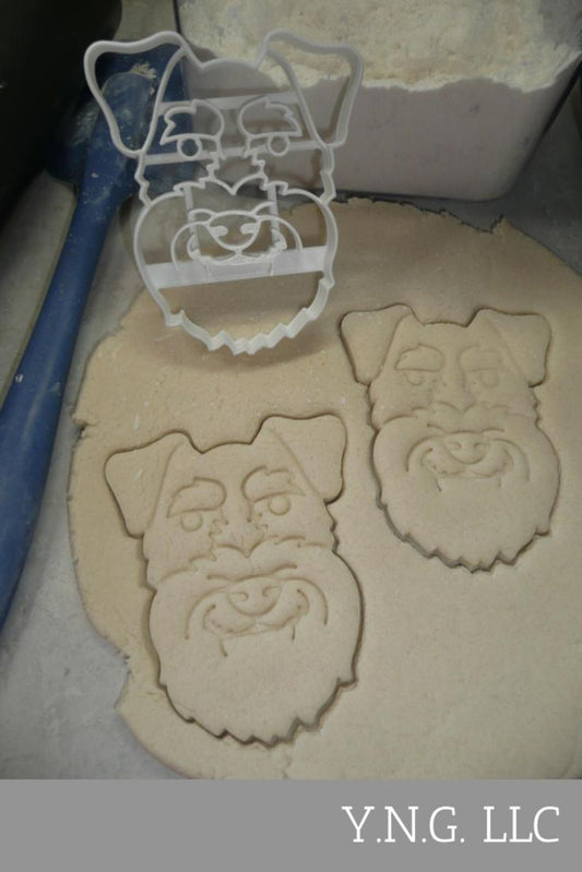 Schnauzer Dog Face Detailed German Bearded Snout Breed Cookie Cutter USA PR4023