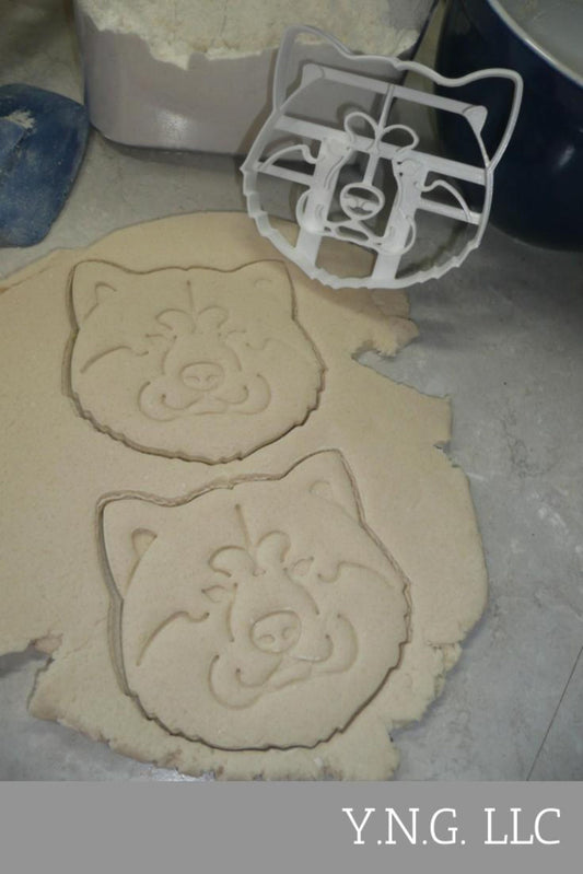 Akita Inu Dog Face Detailed Mountain Breed Cookie Cutter USA PR4026