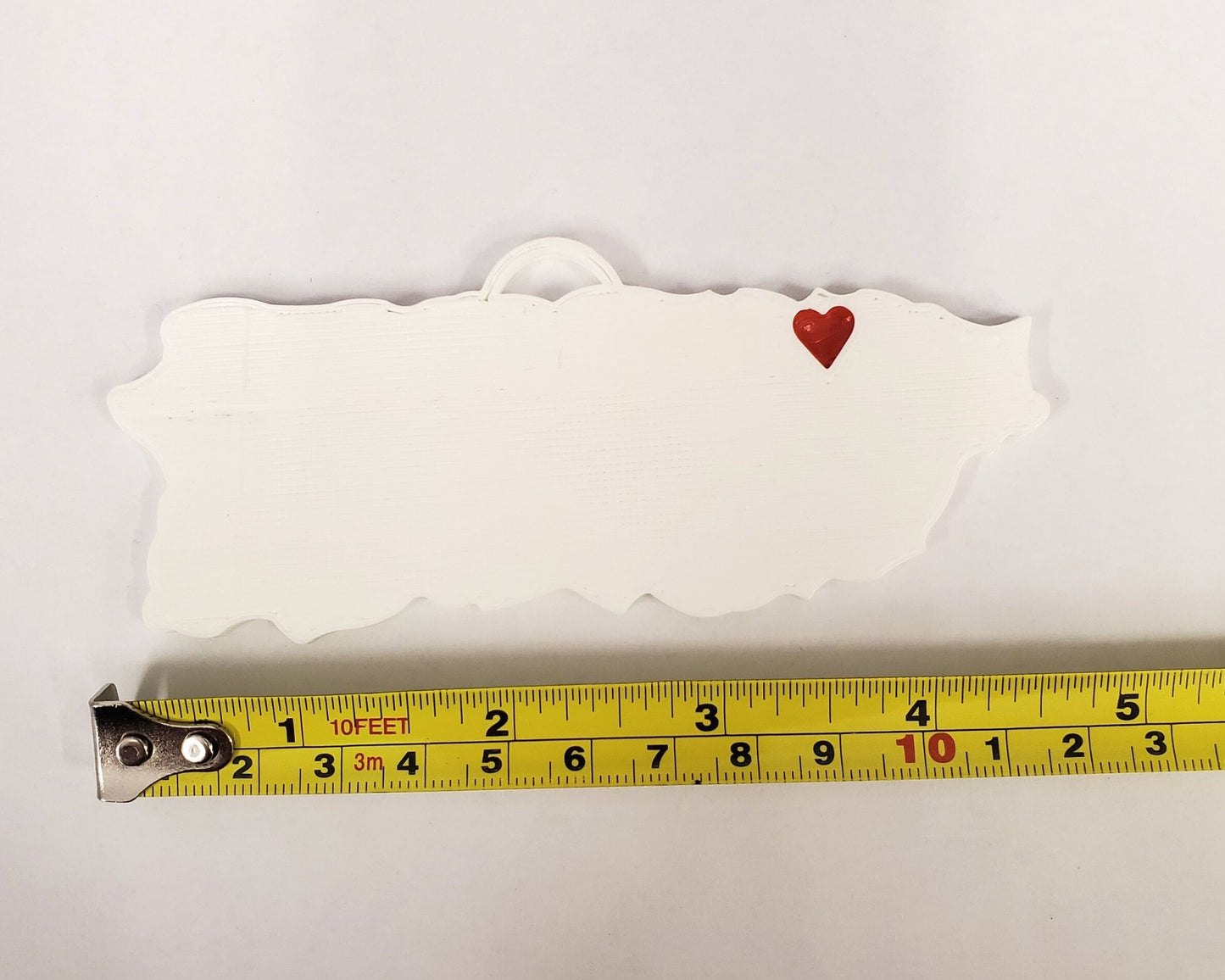 Puerto Rico San Juan Heart Ornament Christmas Decor Made in USA PR4054