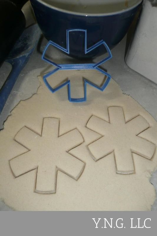 Medical Symbol or Asterisk Sign Text Star of Life Cookie Cutter USA PR4112