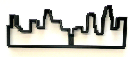 6x New York City Skyline Fondant Cutter Cupcake Topper Size 1.75 Inch USA FD4114