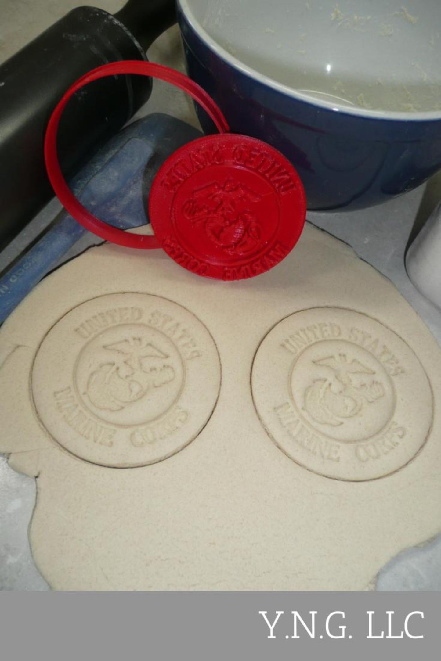 2 Piece United States Marine Corps Cookie Cutter and Stamp USA PR4136