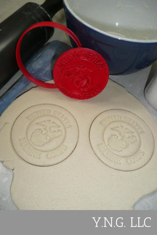2 Piece United States Marine Corps Cookie Cutter and Stamp USA PR4136