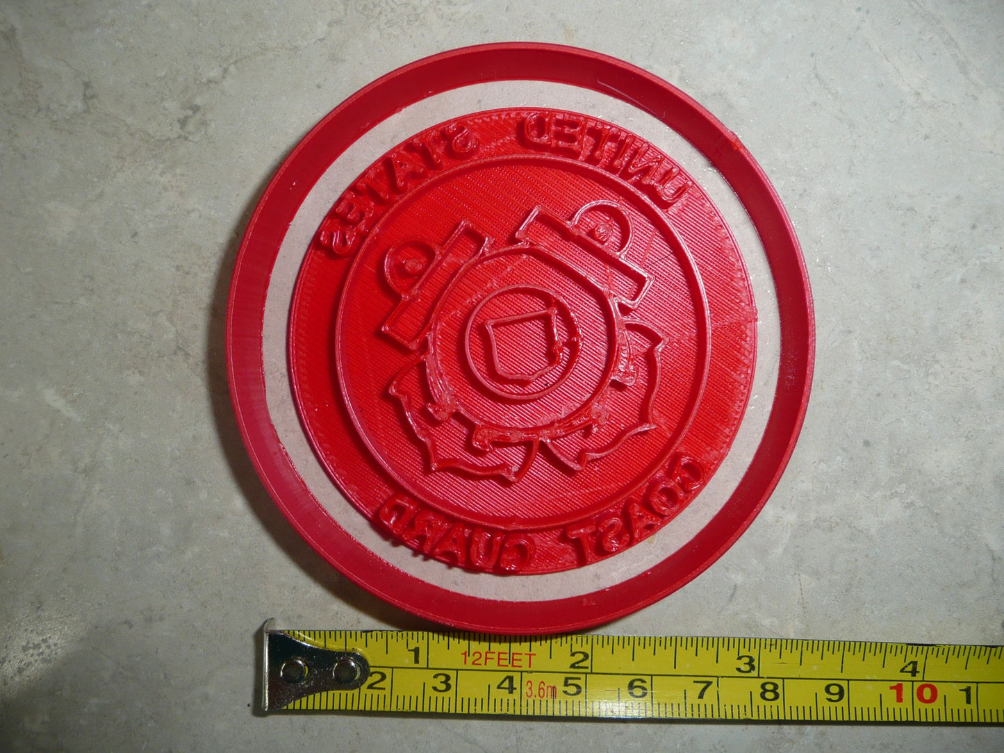 US Coast Guard With Words Military Set Of 2 Cookie Cutter And Stamp USA PR4175