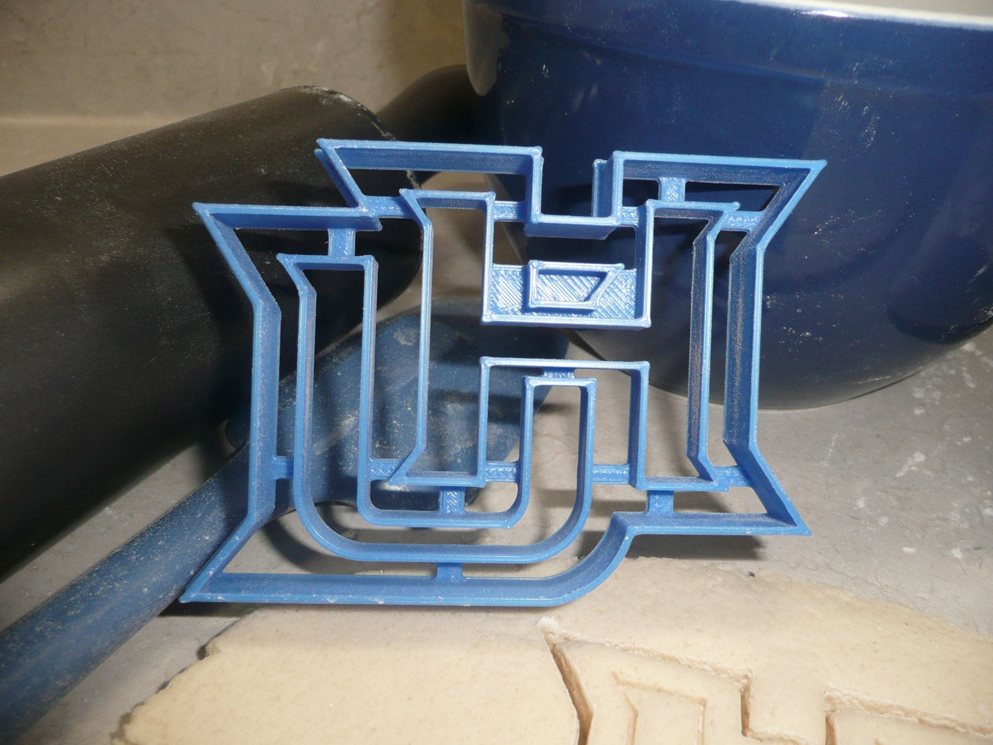 Hampton University HU Letters Virginia Cookie Cutter 3D Printed USA PR4185