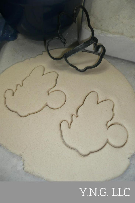 Side Facing Minnie Mouse Face Outline Cartoon Cookie Cutter Made in USA PR4186