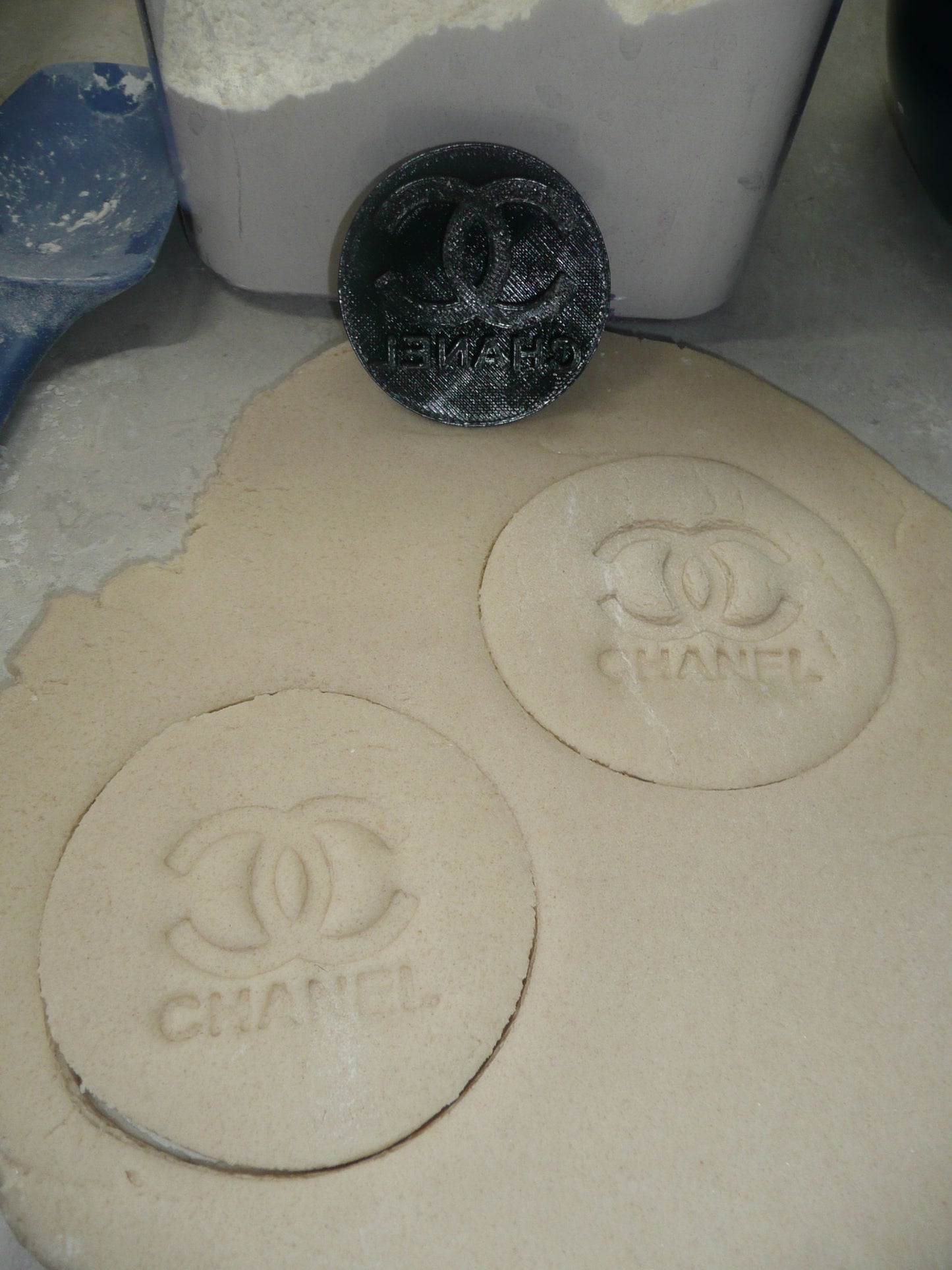 CC Luxury Brand Imprint With Chanel Block Font Cookie Stamp Embosser USA PR4188
