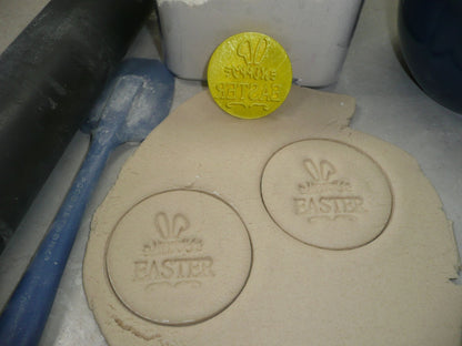 Hoppy Easter Words With Bunny Rabbit Ears Cookie Stamp Embosser USA PR4194