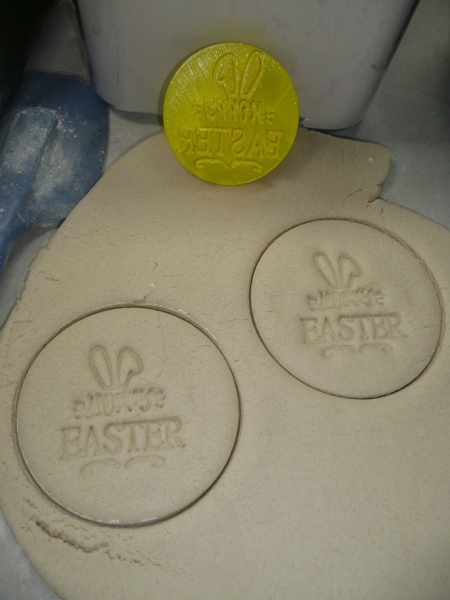 Hoppy Easter Words With Bunny Rabbit Ears Cookie Stamp Embosser USA PR4194