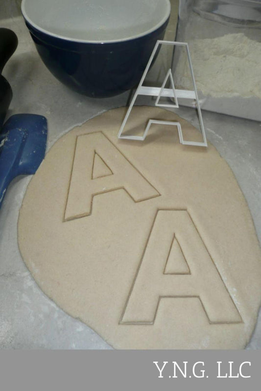 Letter A 4 Inch Uppercase Capital Block Font Cookie Cutter USA PR4214