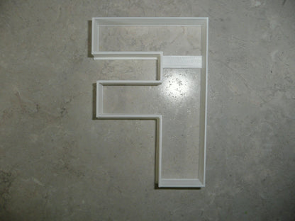 Letter F 4 Inch Uppercase Capital Block Font Cookie Cutter USA PR4219