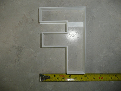 Letter F 4 Inch Uppercase Capital Block Font Cookie Cutter USA PR4219