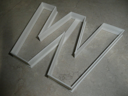 6x Letter W Capital Block Fondant Cutter Cupcake Topper 1.75 IN USA FD4236