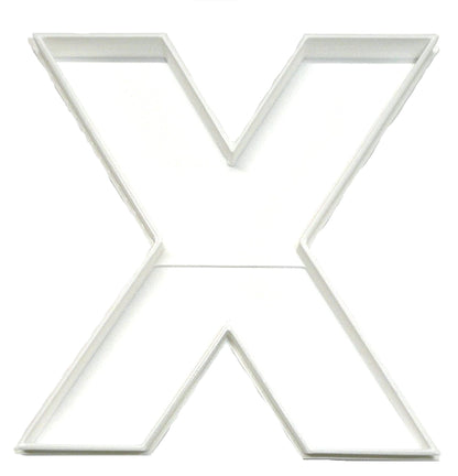 6x Letter X Capital Block Fondant Cutter Cupcake Topper 1.75 IN USA FD4237