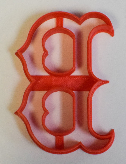 6x Boston Red Sox B Fondant Cutter Cupcake Topper Size 1.75" USA FD423