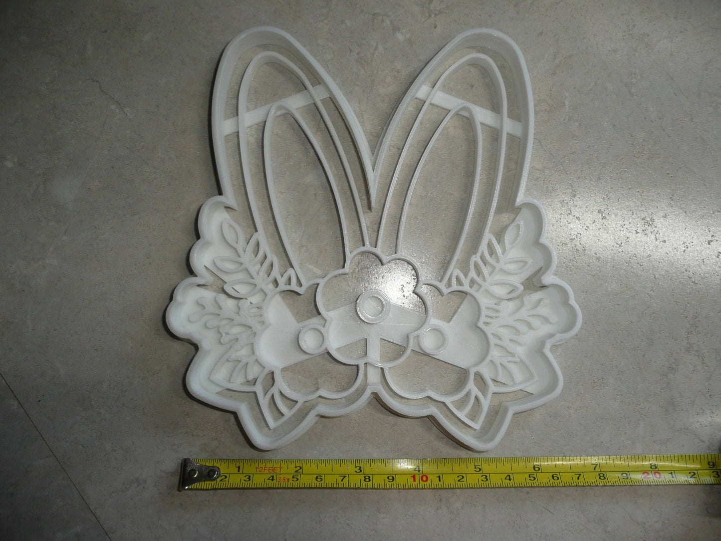 XL Floral Bunny Ears Flower Rabbit Easter Spring Cookie Cutter USA PR4244