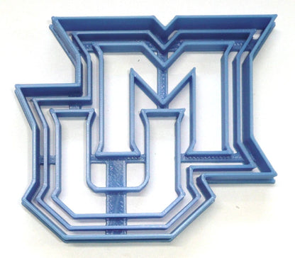 6x Marquette Univ MU Letters Fondant Cutter Cupcake Topper 1.75 IN USA FD4264