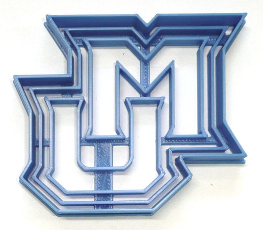 6x Marquette Univ MU Letters Fondant Cutter Cupcake Topper 1.75 Inch FD4264