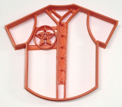 6x Astros Baseball Jersey Fondant Cutter Cupcake Topper Size 1.75 Inch FD4268