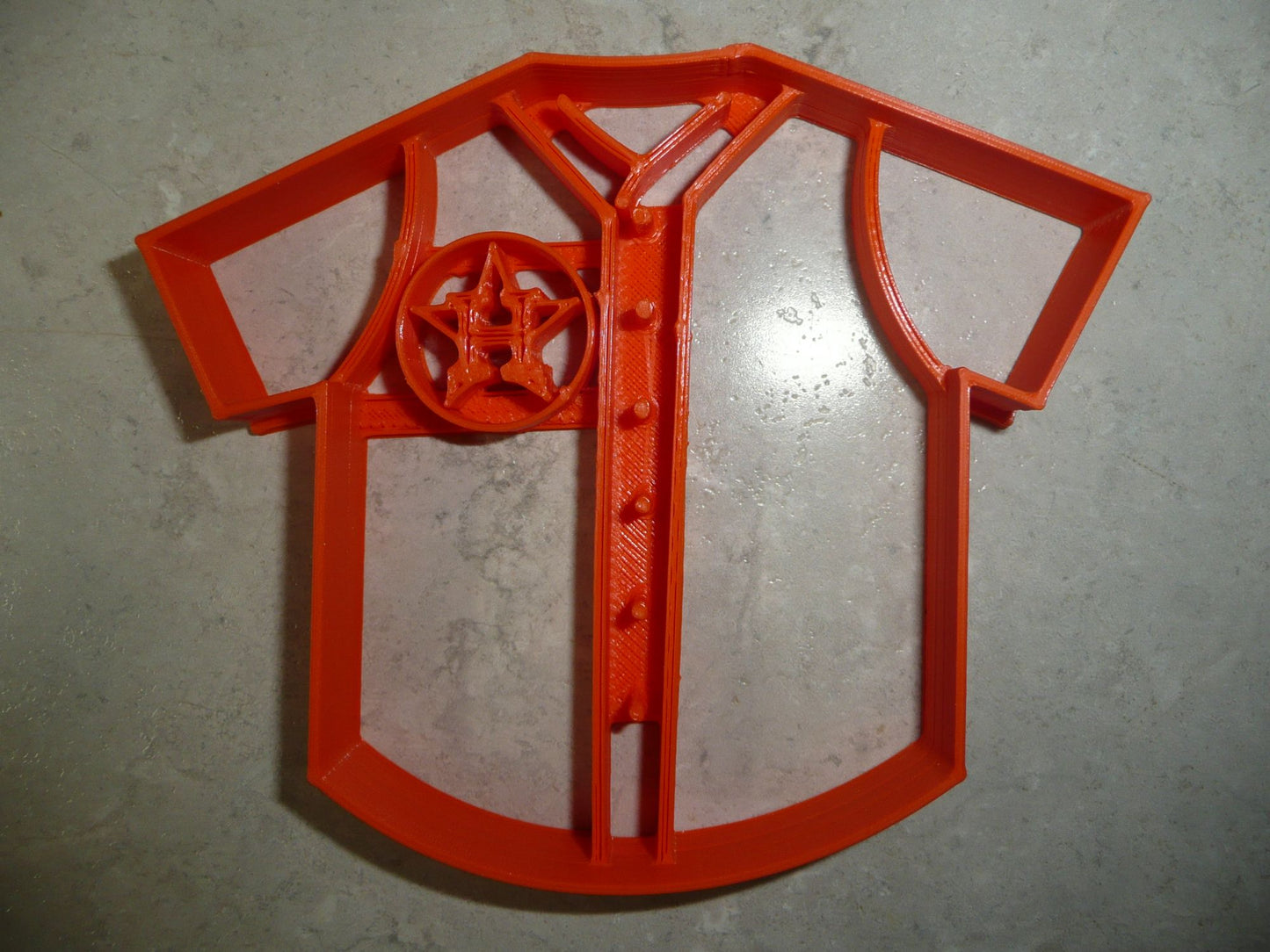 6x Astros Baseball Jersey Fondant Cutter Cupcake Topper Size 1.75 Inch FD4268