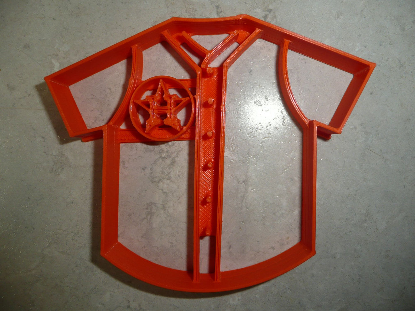 6x Astros Baseball Jersey Fondant Cutter Cupcake Topper 1.75 IN USA FD4268