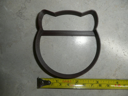 Cat Face Outline Chubby Kitty Feline Head Cookie Cutter USA PR4269
