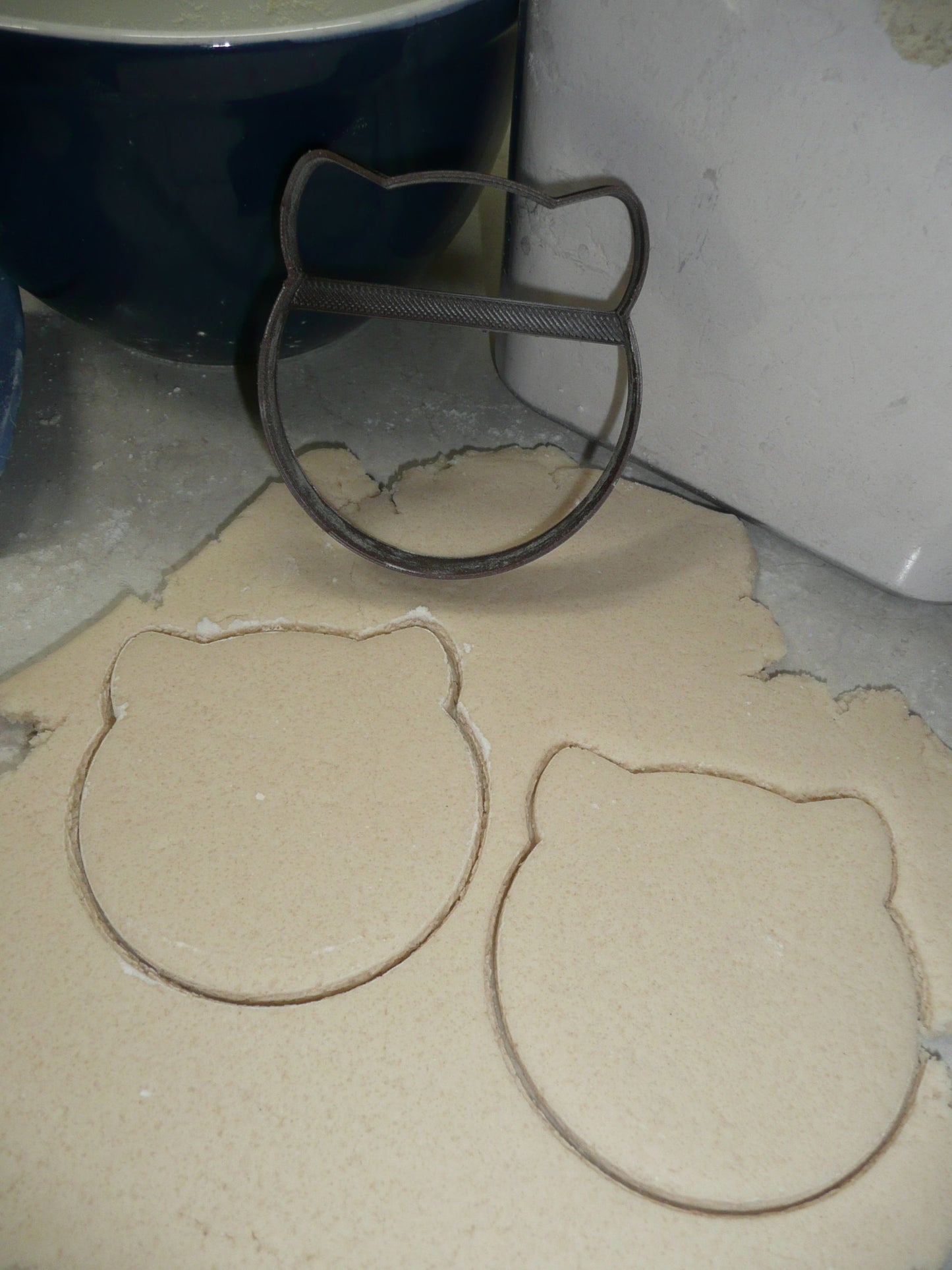 Cat Face Outline Chubby Kitty Feline Head Cookie Cutter USA PR4269