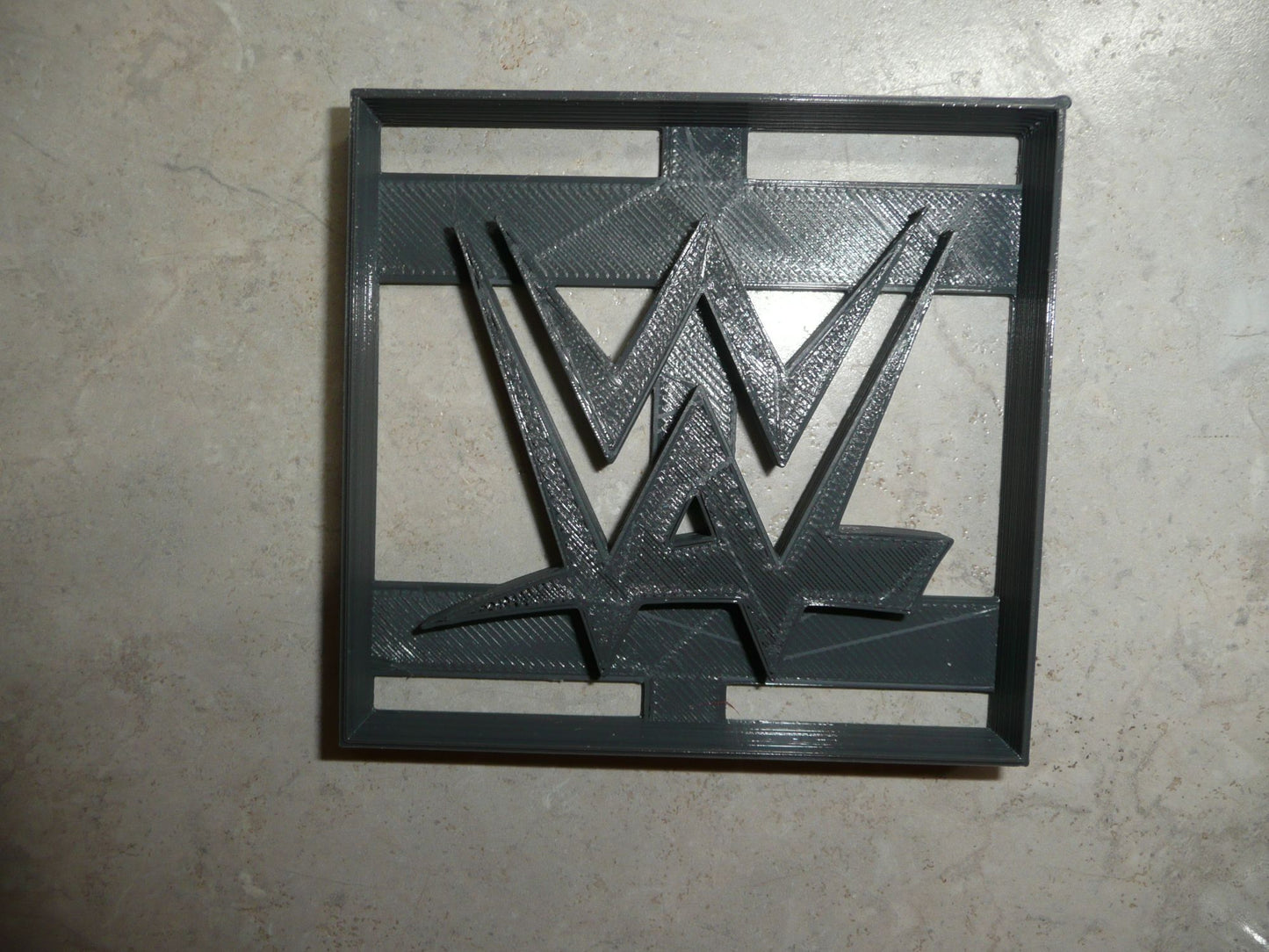 6x WWE Wrestling Symbol Fondant Cutter Cupcake Topper Size 1.75 Inch USA FD4301