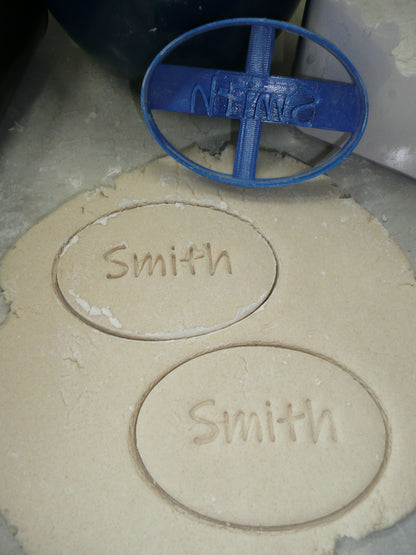 Oval Frame Shape Personalized Name Cookie Cutter USA PR4308