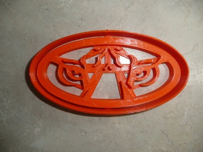 Tiger Face Oval Auburn University Alabama College Cookie Cutter USA PR4316