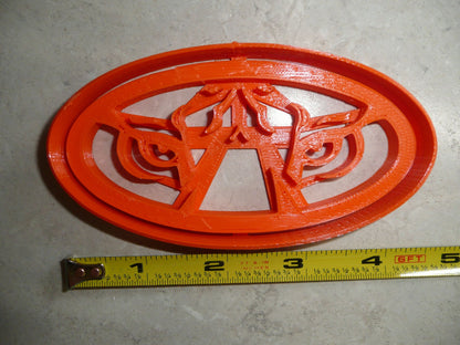 Tiger Face Oval Auburn University Alabama College Cookie Cutter USA PR4316