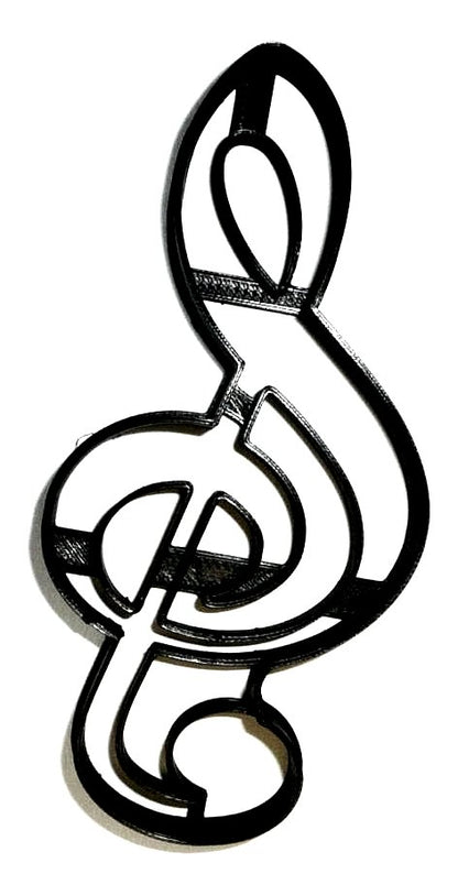 6x Treble Clef Note Music Fondant Cutter Cupcake Topper 1.75 IN USA FD4369