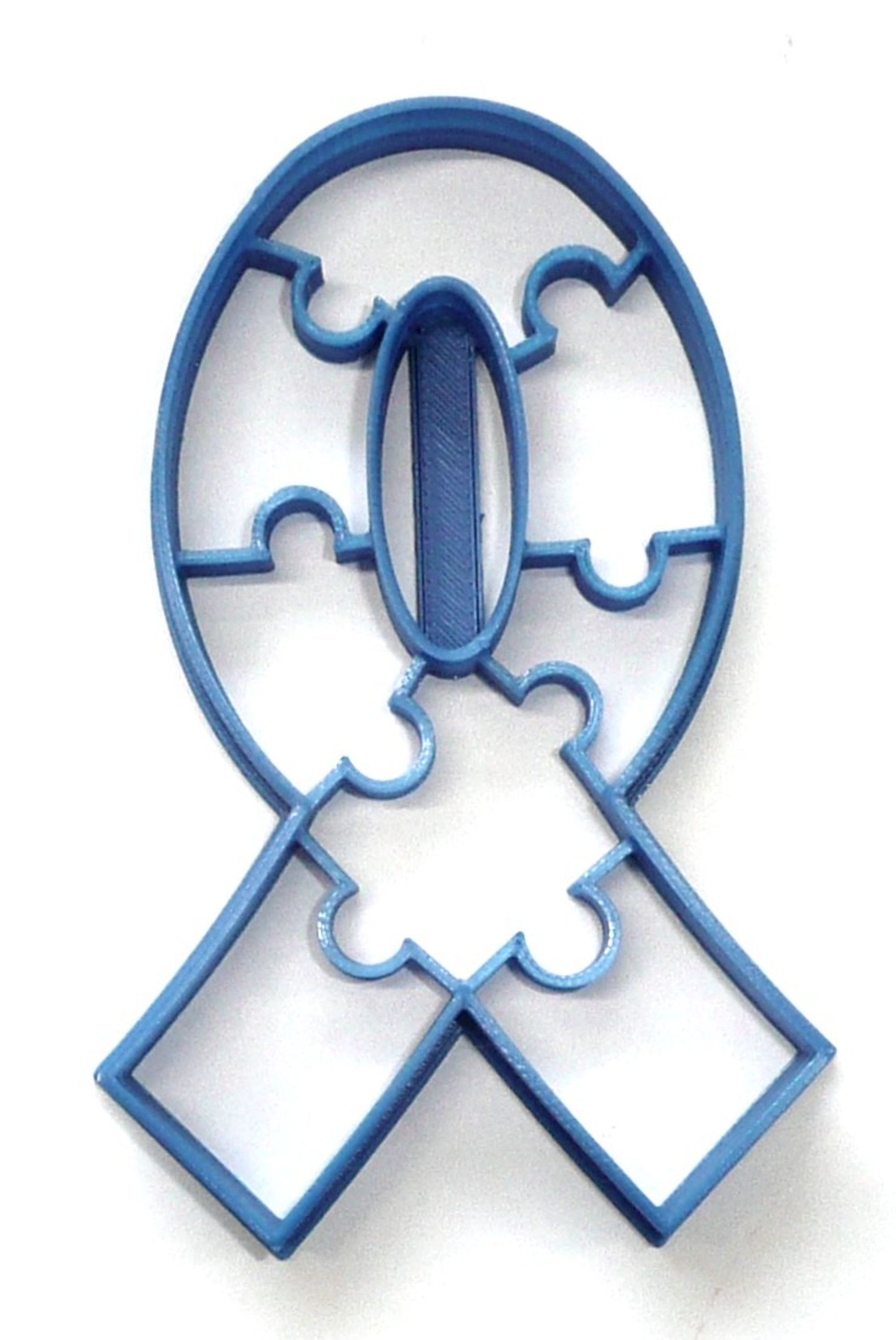 6X Autism Awareness Ribbon Fondant Cutter Size 1.75 inch FD4412