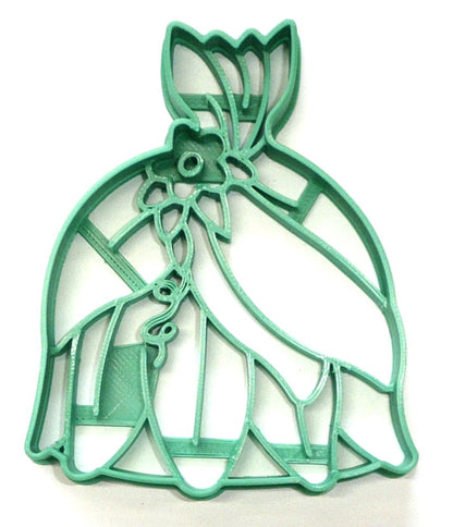 Princess Tiana Dress Movie Character Cookie Cutter Made in USA PR4414