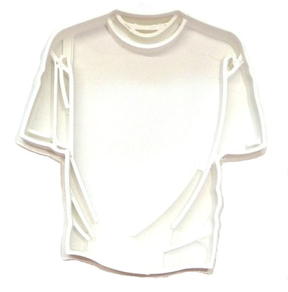 6x T-Shirt Detailed Fondant Cutter Cupcake Topper 1.75 IN USA FD4420