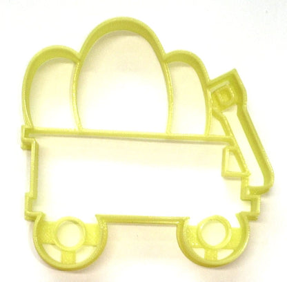 6x Easter Egg Wagon Fondant Cutter Cupcake Topper 1.75 IN USA FD4423