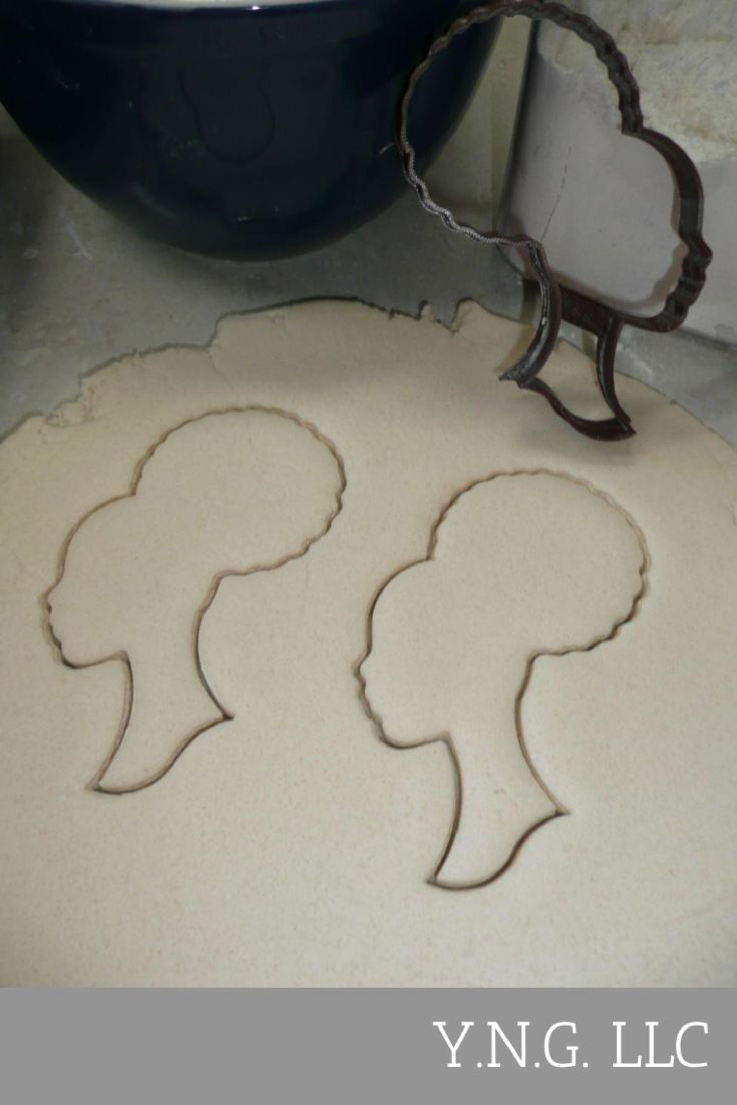 Afro Girl Silhouette Side View Barbie Cookie Cutter USA PR4448