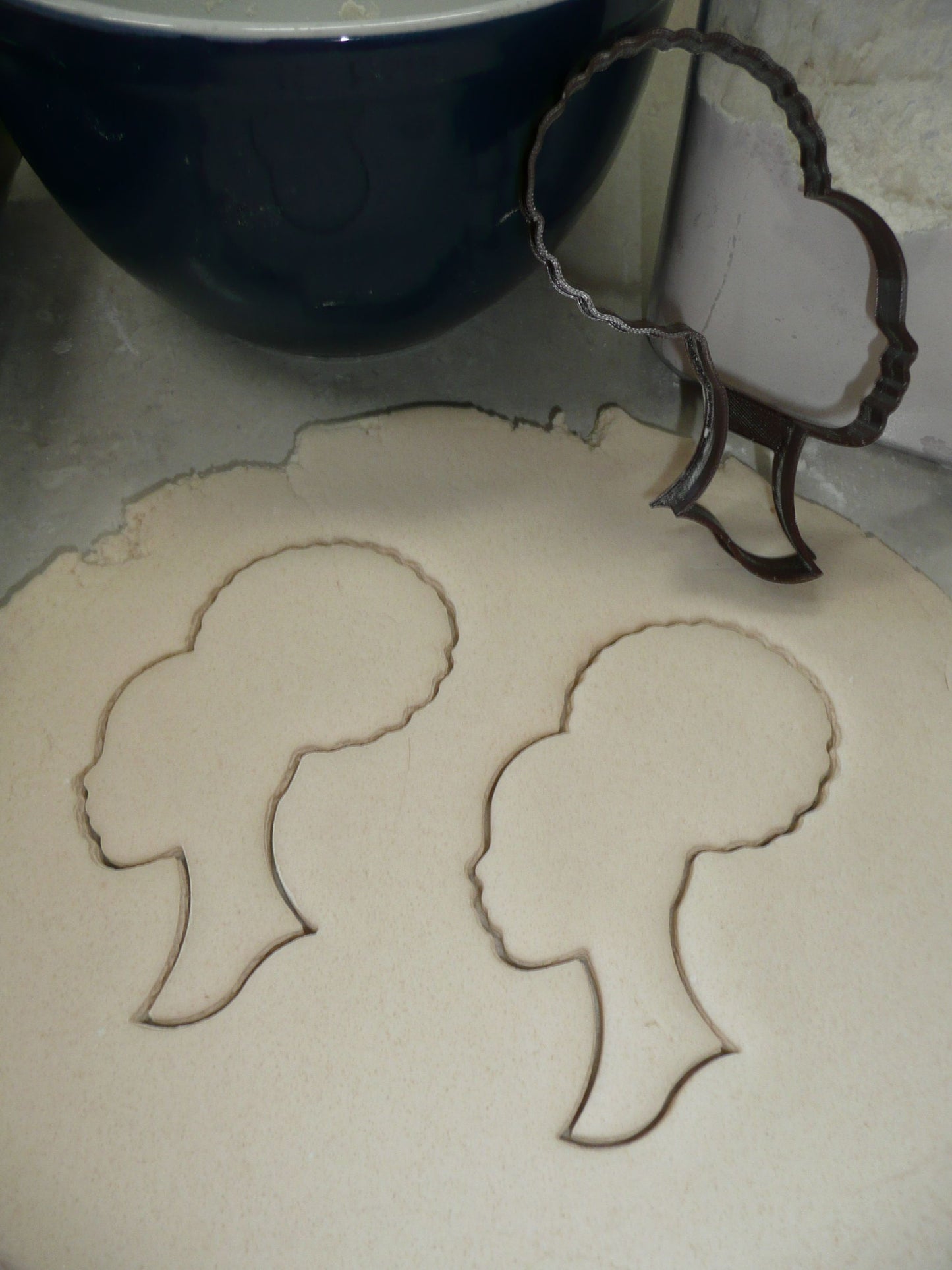 Afro Girl Silhouette Side View Barbie Cookie Cutter USA PR4448