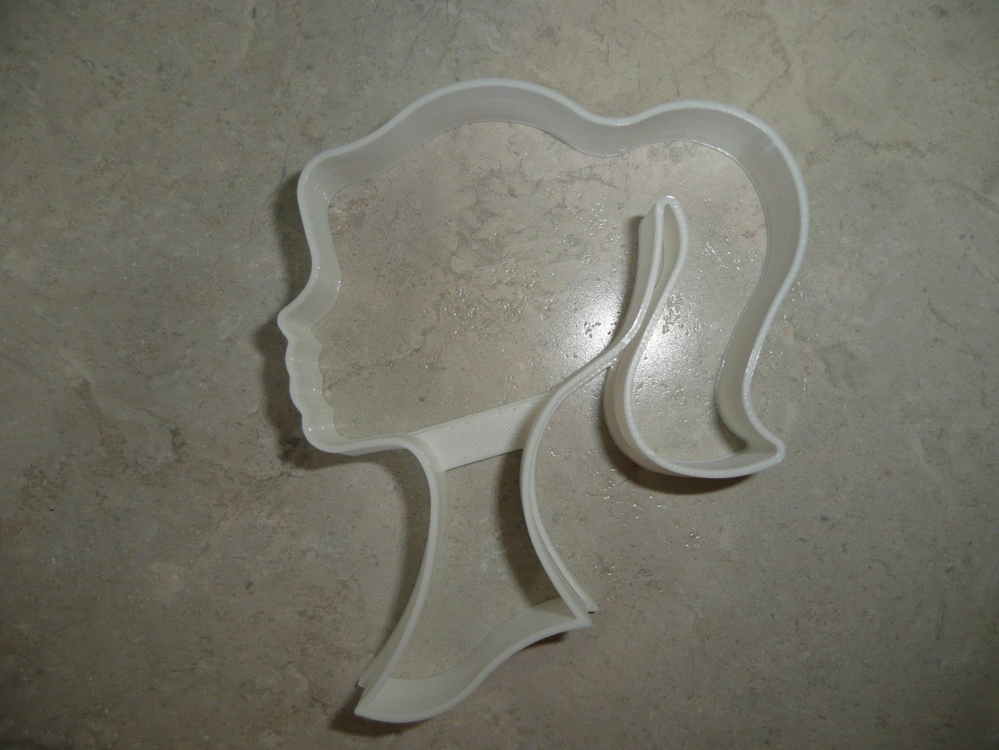 Barbie Girl Silhouette Side View Ponytail Cookie Cutter USA PR4449