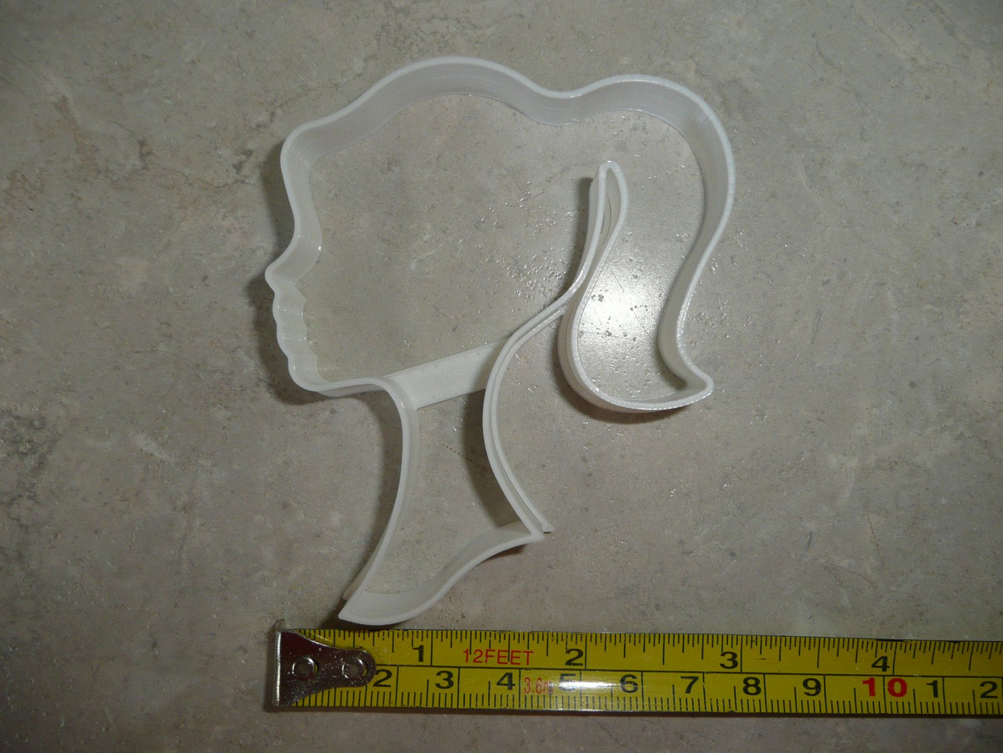Barbie Girl Silhouette Side View Ponytail Cookie Cutter USA PR4449