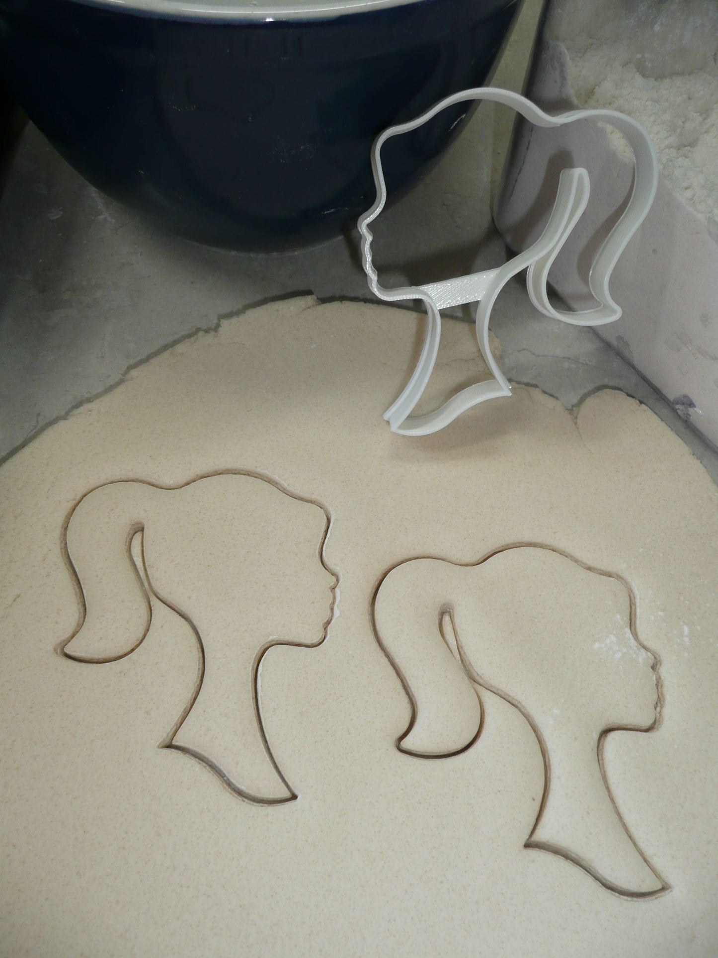 Barbie Girl Silhouette Side View Ponytail Cookie Cutter USA PR4449