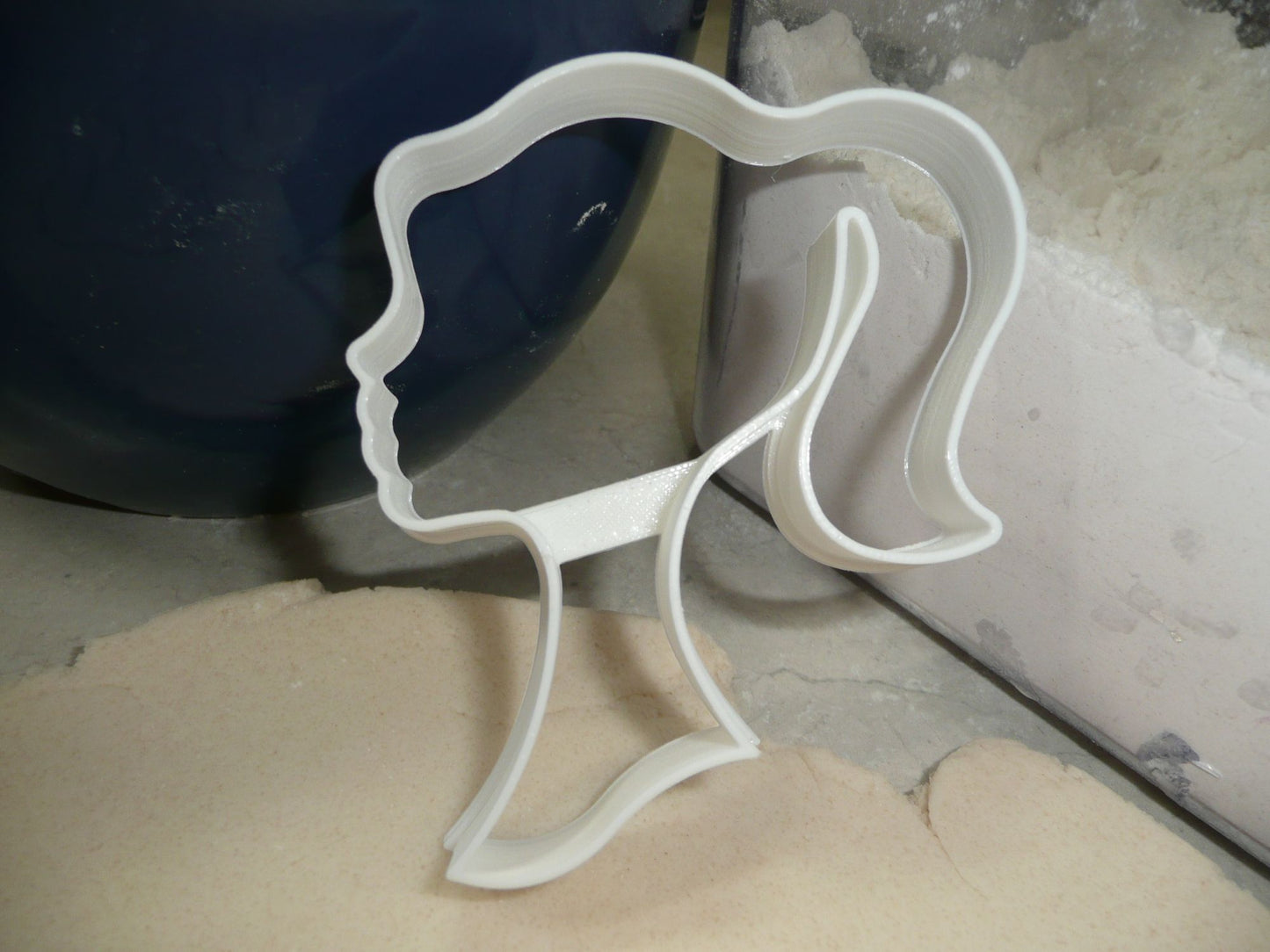Barbie Girl Silhouette Side View Ponytail Cookie Cutter USA PR4449