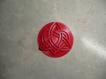 Love Heart Celtic Knot Cookie Stamp Embosser USA PR4451